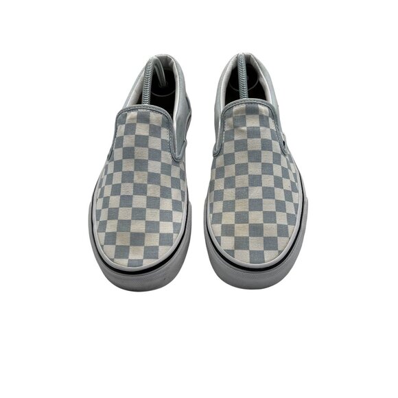 Vans Sky Blue White Checkerboard Classic Skater Slip-On Shoes Mens 7.5  Womens 9 - Picture 2 of 9